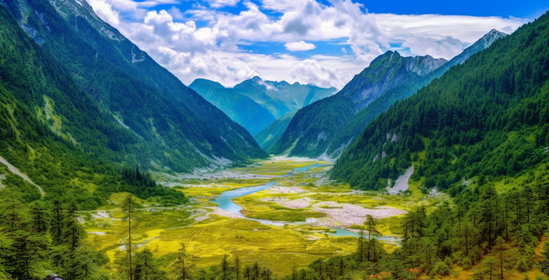 连绵不绝的绿色高山天气晴朗夏日景观,高清,摄影图,摄影图片,图片大全,摄影图免费下载